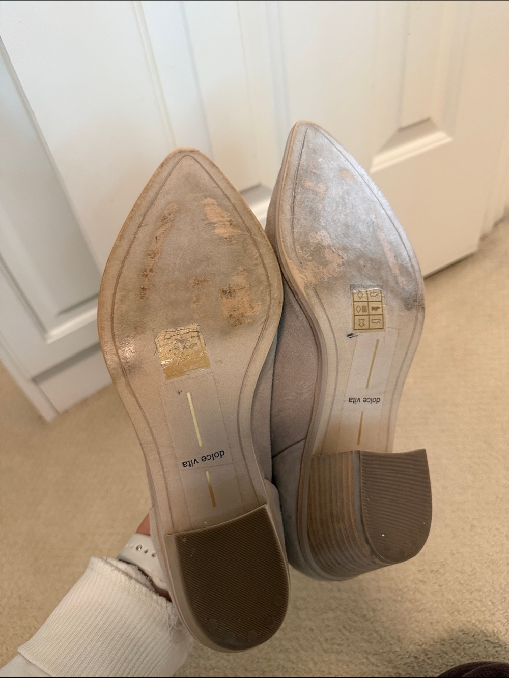 Dolce Vita Taupe Suede Sonni Ankle Booties - Picture 3 of 4
